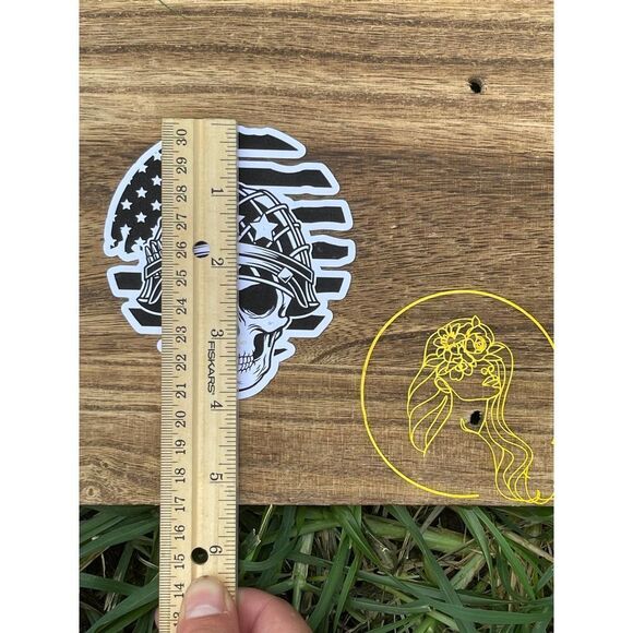 Patriotic Skeleton Skull Sticker Pack Of 3 - Picture 2 of 4